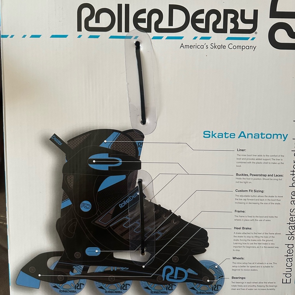 Roller Derby Inline Skates in Black & Teal - Picture 6 of 6